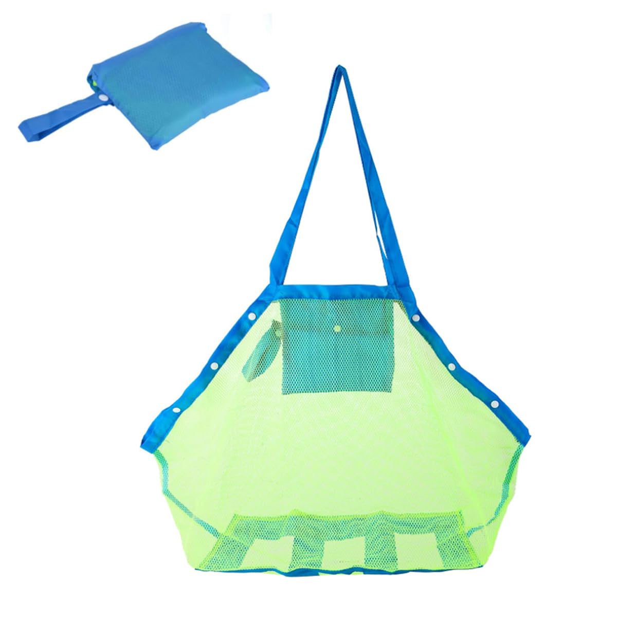 T TerselyLarge Tersely Mesh Beach Bag - Versatile Tote Backpack for Toys, Towels, Sand & More. Perfect for Beach Trips, Picnics, Shopping & Groceries