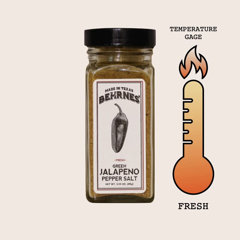 Miniatura 5 de Behrnes' Pepper Salts Cayenne - Juego de 3 piezas de sal con infusión de pimienta tejana, incluye cayena, jalepeno, chipotle, hecho a mano, TX, EE.