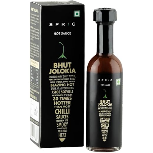 Sprig Bhut Jolokia Sauce | Made with World’s hottest Ghost Peppers | 75,000 SHU | 55 gms