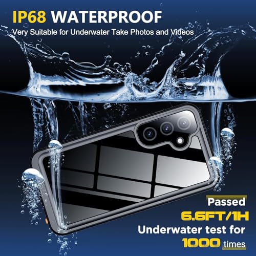 SPIDERCASE for Samsung Galaxy S25 Plus Case Waterproof,Built-in Screen & Camera Lens Protector[IP68 Underwater] [Military Grade Shockproof] Phone Case,Green/Clear - image 3