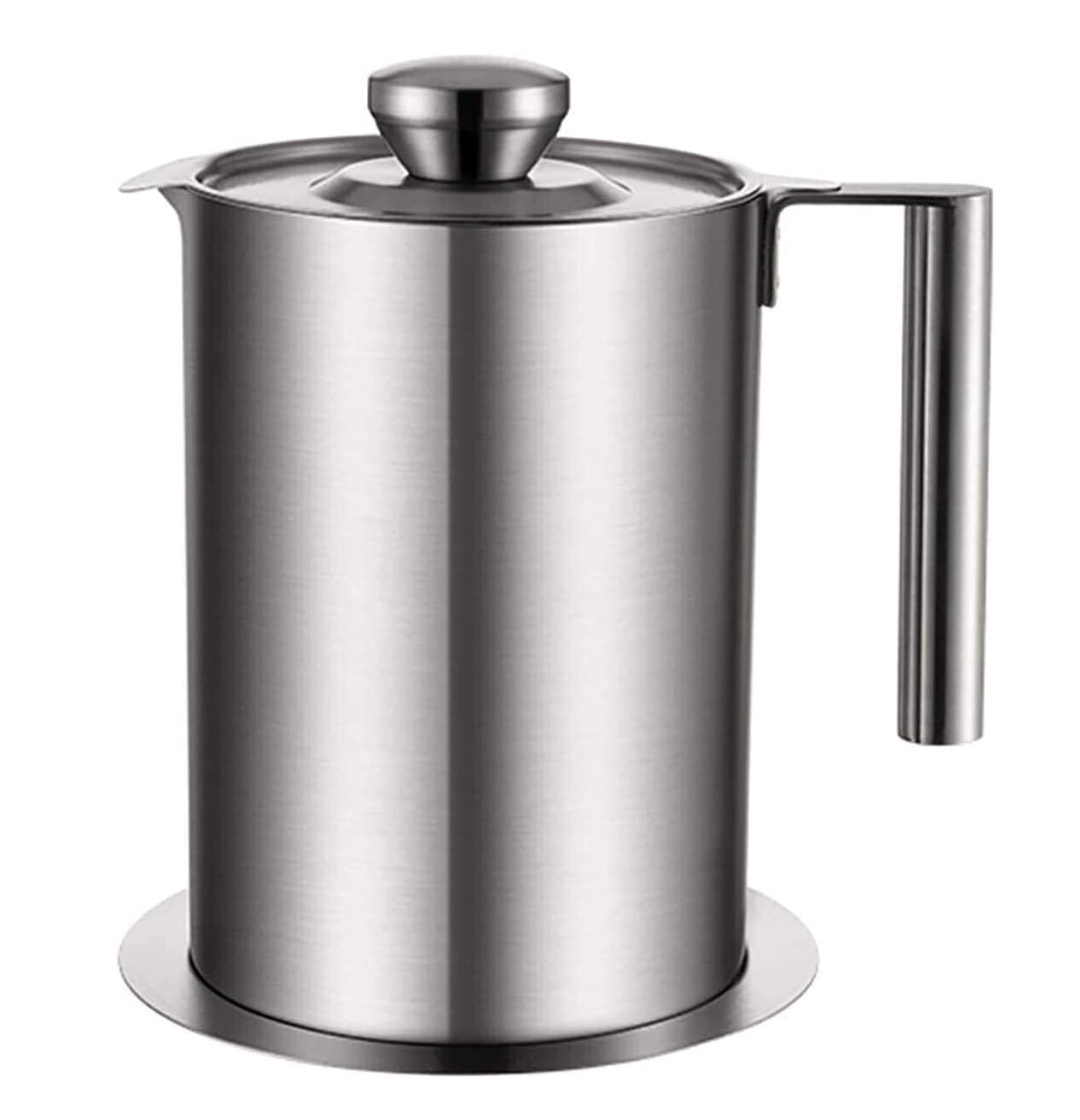 Dozownik oleju i octu, sitko do żywności Bot, idealne sitko do oleju ze stalowym sitkiem do tłuszczu, przechowywanie w kuchni (1,8 l)