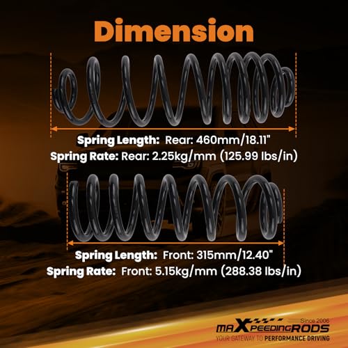 maXpeedingrods Lowering Springs for 2002-2009 Trailblazer & Envoy 2WD - Image 5