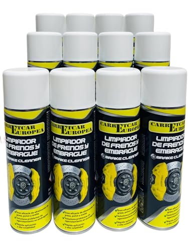 carretcar europea Limpiador de Frenos y Embrague 500ml - Pack 12 Unidades | Limpiafrenos, Eliminador de Grasa, Aceite y Polvo | Spray Alta presión, sin residuos 3,16 € Unidad