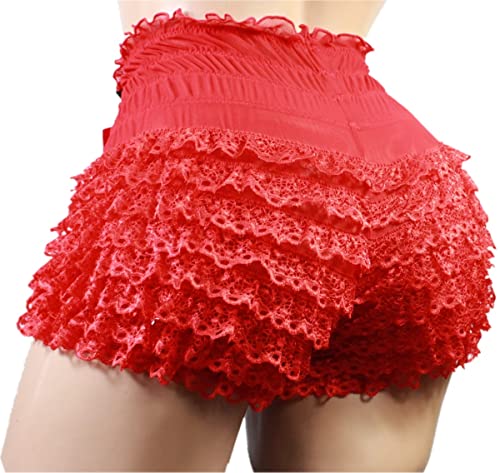aishani Pouch Panties Men's Lace Ruffle Shorts Bikini Briefs Lingerie Underwear3