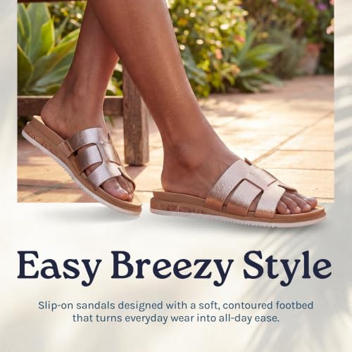 Image of Skechers Womens Desert Kiss Low - Peak Look | Casual sandal, Skechers Plush Foam cushioned comfort footbed, Vegan leather strap upper, flexible outsole