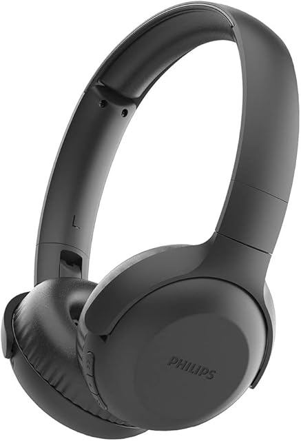 Philips Audio On Ear Headphones UH202BK/00 Bluetooth On Ears (Wireless, 15 hour battery, Soft ear pads, Microphone, Foldable) Black, One Size