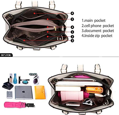 Purses and Handbags for Women Tote Shoulder Crossbody Bags with Long Strap Detachable3