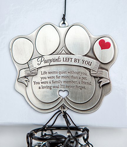 Pet-Memorial-Wind-Chime-18-Metal-Casted-Pawprint-Wind-Chime-A-Beautiful-Remembrance-Gift-for-a-Grieving-Pet-Owner-Includes-Pawprints-Left-by-You-Poem-Card