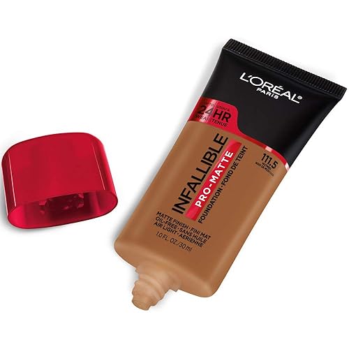 Miniatura 3 de L'Oreal Paris Cosmetics Makeup Infallible Pro-Matte - Base líquida de larga duración, nuez moscada, 1 onza líquida