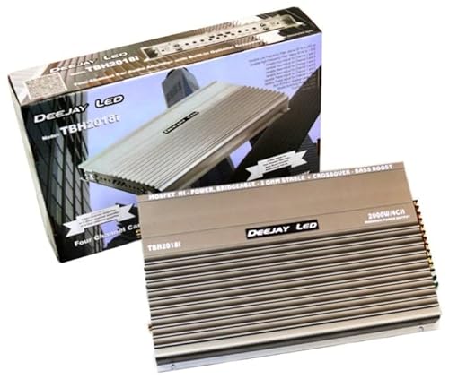 Ultimate 4 Channel Bridgeable Car Audio Power Amplifier With High& Low Impedance Input Built-In Crossover Quality Mosfet Switching Floating Ground Input Capability Deejay Led Tbh2018I,Black #TOP1