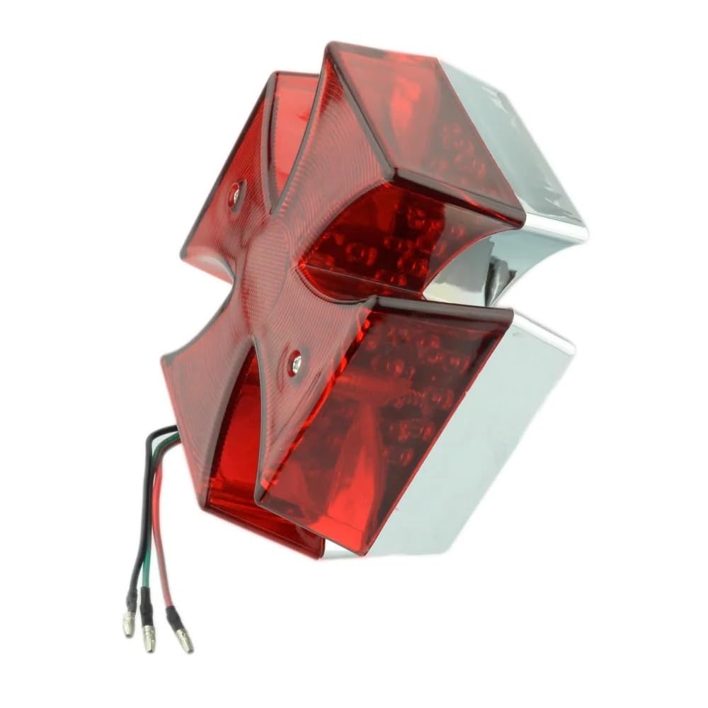 Faro Posteriore Stop Running Grande Fanale Posteriore Rosso Da 4,75 Pollici, A LED, Targa Per Bobber Chopper Indicatori Di Direzione Moto, Lampada Segnalazione