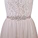 Produktbild TOPQUEEN Strass Dünn Braut Schärpe Rhinestones Hochzeit Schärpe,Strass Hochzeit Gürtel,Diamanten Braut Gürtel (S319RG-VPK-0426)