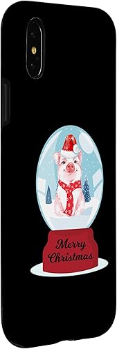 Miniatura 9 de iPhone 12 mini Snow Globe With Cute Pig Funny Christmas Baby Pig Lovers Case