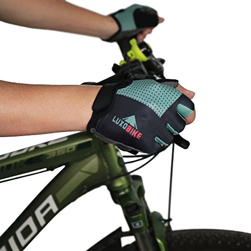 Luxobike Cycling Gloves Bicycle Gloves Bicycling Gloves Mountain Bike Gloves – Anti Slip Shock Absorbing Padded Breathable Half Finger Short Sports Gloves Accessories For Men/Women #TOP6