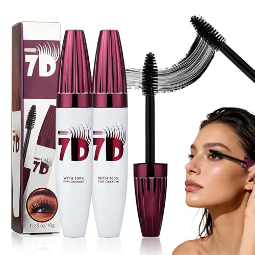 Image of Mascara for Older Women 60 Plus, Waterproof Mascara for Volume and Length, 3D Curling Eyelash Long-lasting, Washable, Smudge Proof & No Flaking (Black*2)