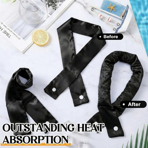 Image of Cozypower 6 Pcs Cooling Neck Wraps with Button Cooling Bandana Neck Cooler Scarf for Hot Weather Ice Neck Wrap Summer Outdoor