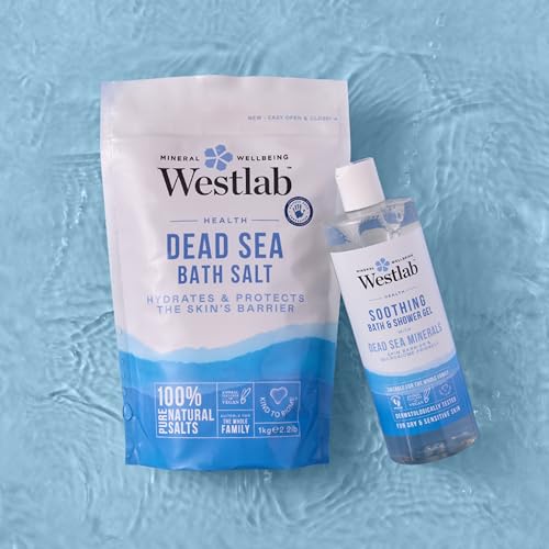 Westlab Dead Sea Salt Bath & Shower Gel 500ml - 95% Naturally derived ingredients - For Dry & Sensitive Skin - Skin Barrier and Microbiome-Friendly - Image 5
