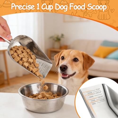 Cuchara medidora para mascotas de acero inoxidable - 50% de descuento
