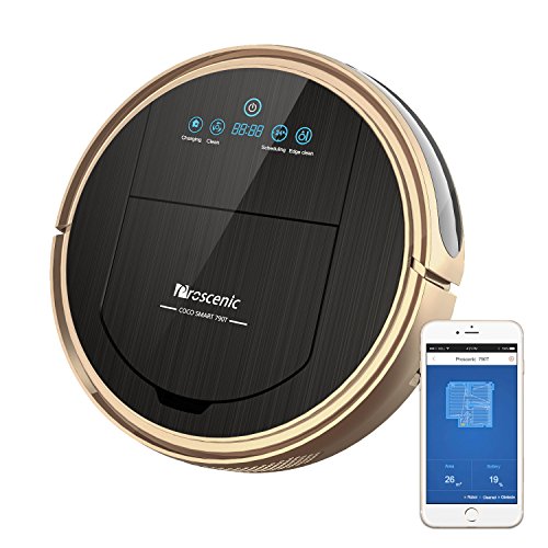 Robot Vacuum,Proscenic 790T Robot Vacuum Cleaner with APP Control,Visionary Map,Anti Collision Sensors, Floor Moping Robotic Vacuum Cleaner with Water Tank & HEPA Filter for Pet Fur and Allergens