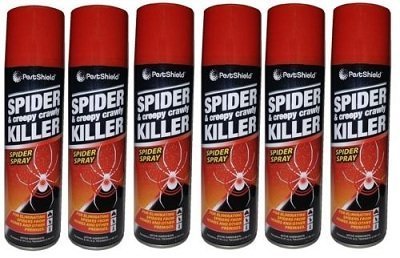 PestSheild Spider & Creepy Crawly Insect Killer Spider Spray No More Spiders 200ml New. (3 pack) (3 Cans) (6 cans)