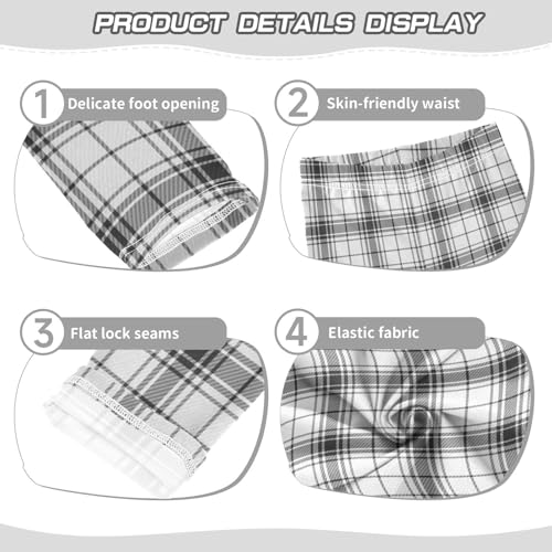 Leggings for Girls Chic Black Check Plaid Dance Pants Tights Trousers Casual Yoga Pants Girls Athletic Pants, 4T3