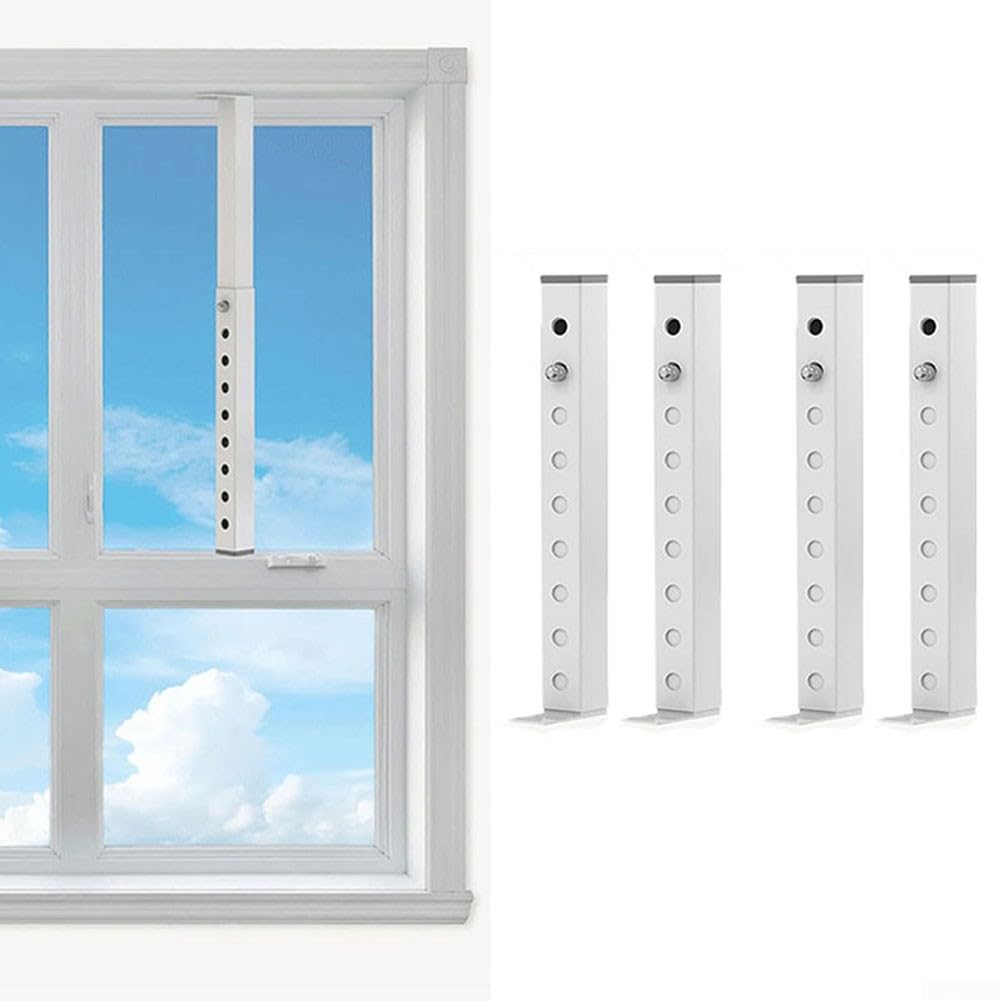 Barandilla de seguridad ajustable para ventanas de 9.84 pulgadas/16.3 pulgadas, barandilla de seguridad de ventana de metal, para proteger a niños y mascotas, para ventanas correderas, versátil (4