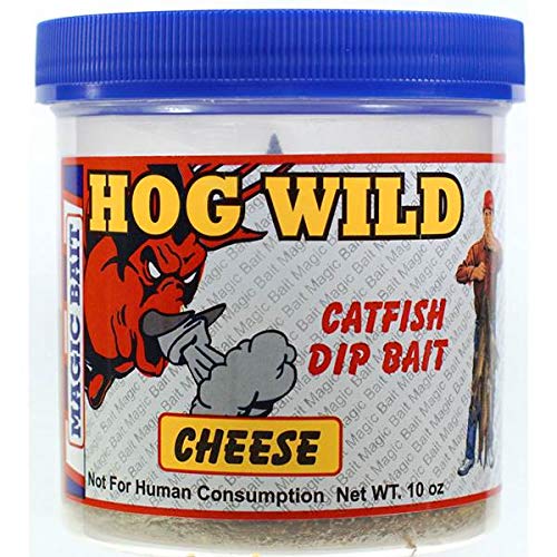 Hog Wild Catfish Dip Bait Cheese, 10 oz Jar