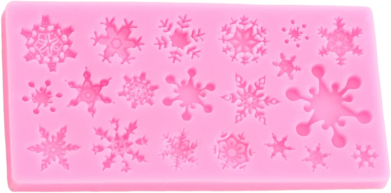 3D Snowflake Silicone Mold Christmas Snowflake Fondant Silicone Mold For Cake Decorating Cupcake Topper Candy Chocolate Gum Paste Polymer Clay - Image 9