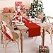 SevenFish Christmas Table Runner, 14 x 72 Inches Red Table Runner Rustic Burlap Christmas Runner for Xmas, Valentine's Day, Wedding, Home Indoor Outdoor Dinner Party Decorations