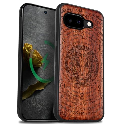 Coque Pixel 9a Magsafe Carveit : Étui Antichoc en Bois Véritable pour Google Pixel