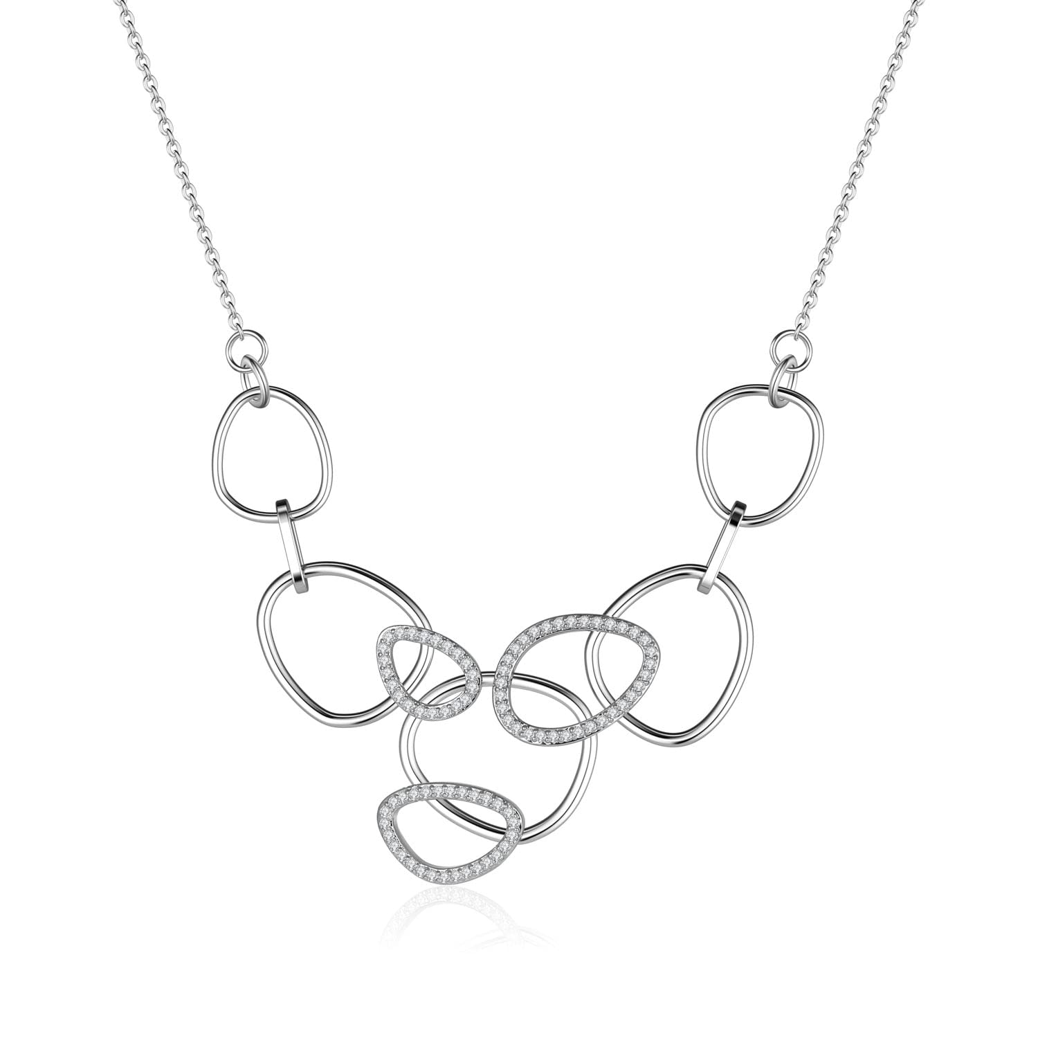 Collane Collana Pendente Geometria Combinazione Ciondolo in Cristallo intarsiato in Cristallo Elegante Collana di Temperamento Collana Classico Classico Collana da Donna