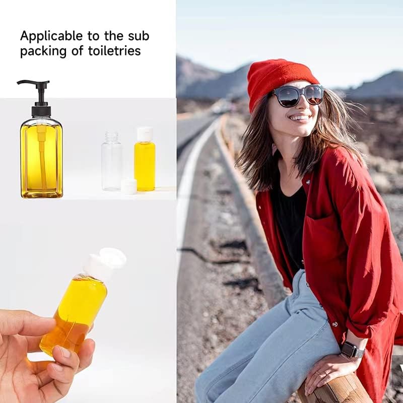 50 Pack 1.7oz/50ml Travel Plastic Empty Bottles Mini Hand Sanitizer Bulk Travel Size with Flip Cap, Squeezable Refillable Container for Cosmetic Baby Shower Birthday Wedding Party Favor (50PC-CLEAR) - Image 4