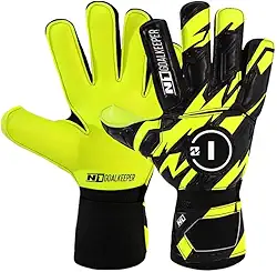 Luva de Goleiro Campo e Society Semi Profissional N1 Starter Cor:Neon, Tamanho:9