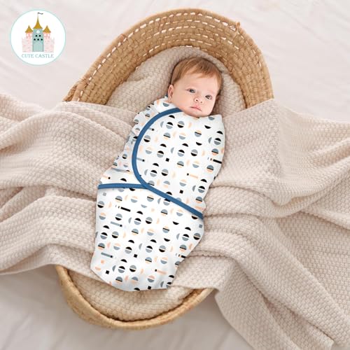 Image of Cute Castle 3-Pack Baby Swaddle Sleep Sacks - Newborn Swaddle Sack - Ergonomic Baby Swaddles Blanket Warp for Boys and Girls - Baby Essentials (0-3 Months - Blue)