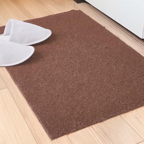Image of Encasa XO Coir Door Mat for Home Entrance, Anti Slip PVC Back Brown