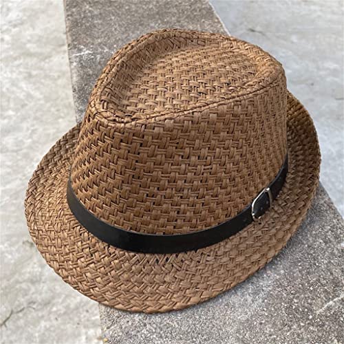 Chapeau d'été homme retro sun hat short eaves pour protection soleil bar jazz