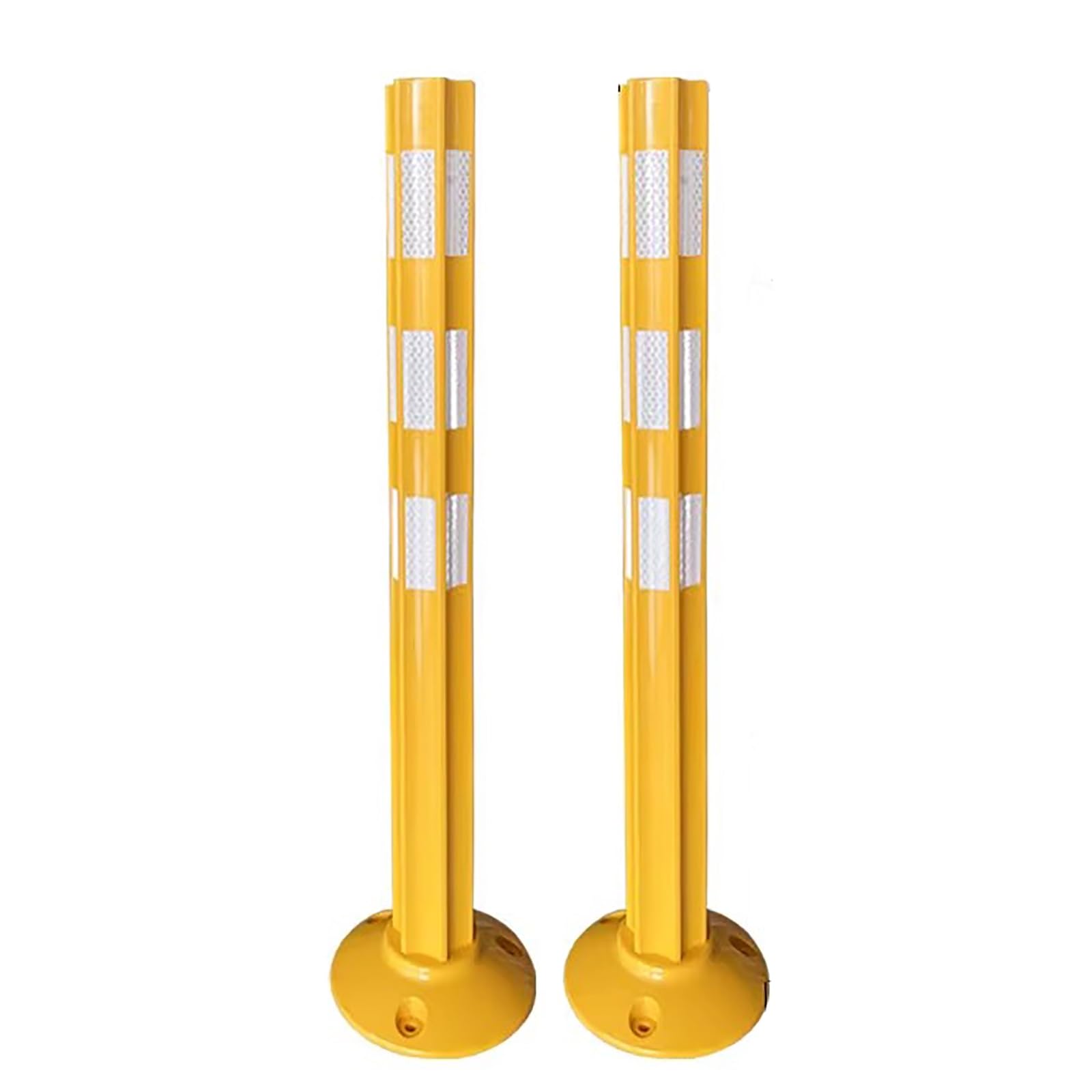 HCZKIUJY Safety Bollard Posts with Reflective Strips for Road Construction, Parking Lot Safety, and Traffic Crowd Control (A 2pcs)