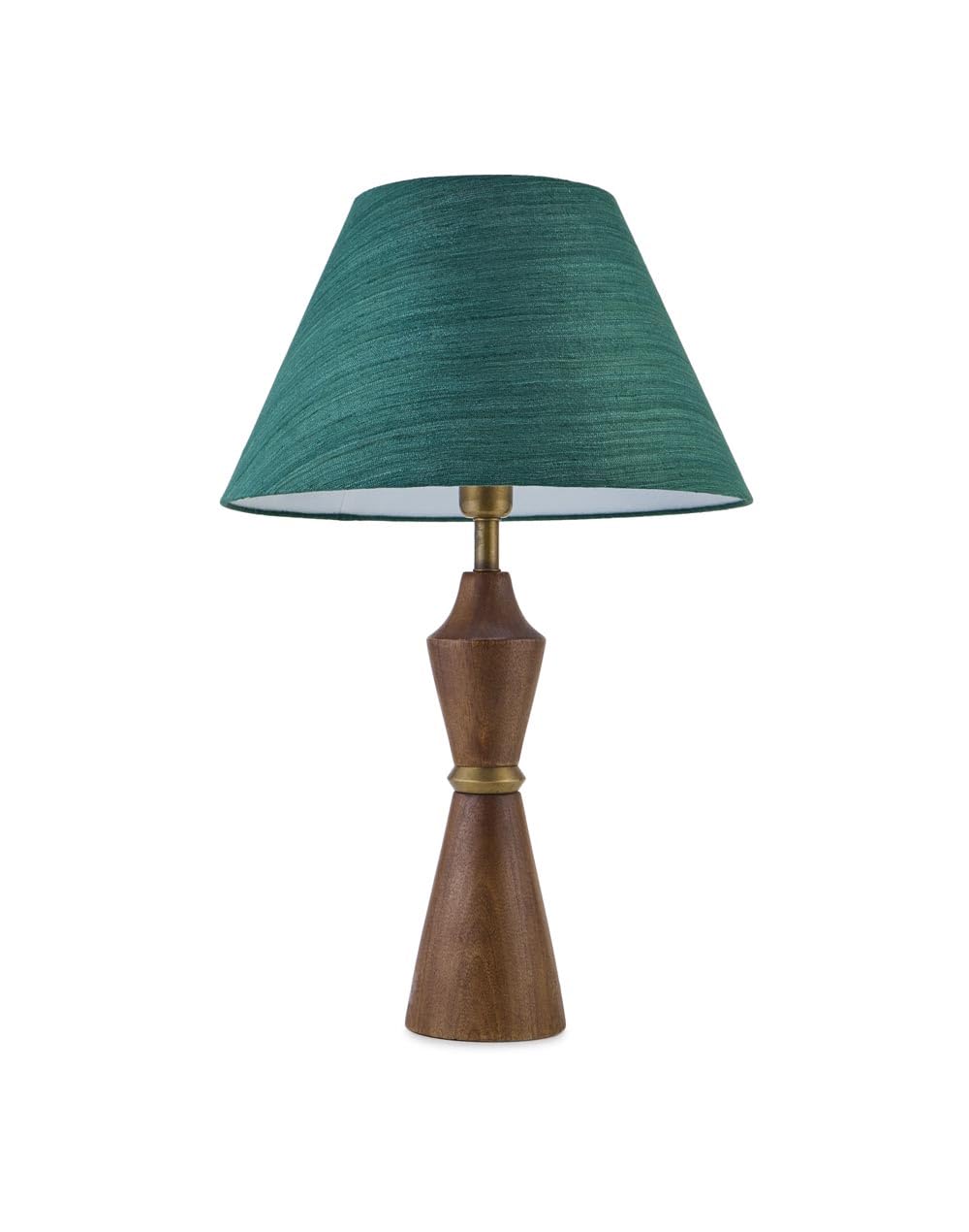 Fabindia Green Cotton Basix Tapered Drum Lampshade- Large-image-23