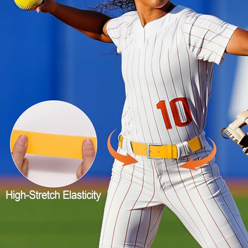 Image of XZQTIVE Baseball Socks and Belt Combo,Over the Knee Softball Socks and Belt,Knee High Football Socks for Kids Youth Adults