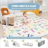 Tappeto Gioco Bambini Pieghevole 150x180x1cm Palestrina Neonato Montessori Reversibile Non Tossico E Impermeabile In Schiuma Per Bimbi. Palestra Neonati - Tappeto Tummy Time Neonati - Regalo Bambino #3