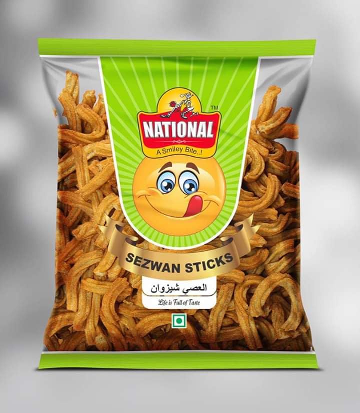 NATIONAL-A Smiley Bite Party Snack Sezwan Sticks | Healthy Snack Ready to Eat Hot & Spicy(Pack Of 5) 180 Grams Each Pack - Image 3 thumbnail