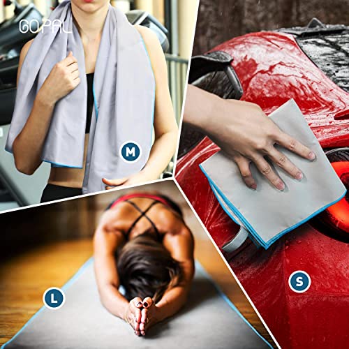 Go Pal Microfiber Travel Towel A Set Of 3Pcs Super Absorbent, Quick Dry Camping Towel, Compact Microfiber Beach Towel For Gym Hiking Yoga Sports #TOP3