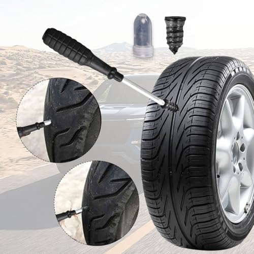 Image of 100 Count Tire Plugs Nails Screw in Tire Repair Screws with Screwdriver
