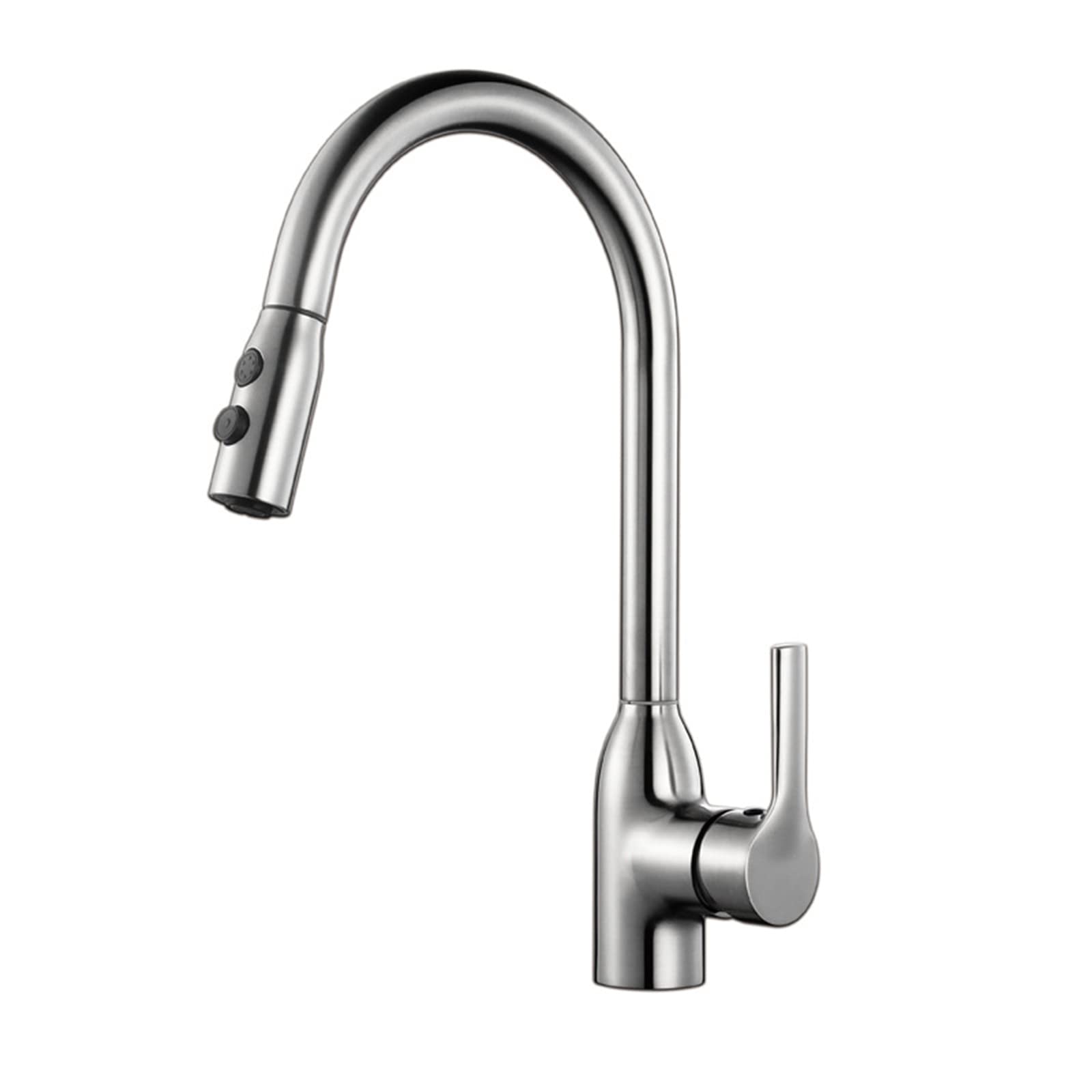 VDOQTLJT Kitchen Faucet with Pull Down Sprayer Stainless Steel Out Faucets Commercial Modern Sink Hot and Cold Water