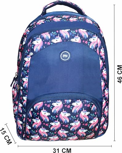 Image of PB Pearlbags LARSEN 21L Printed Casual Backpack,3 Compartment,Premium Fabric,Water Resistant Anti Theft,School & College Bag for Boys and Girls,Office & Travel Bag for Men and Women,46X31X15 Cms