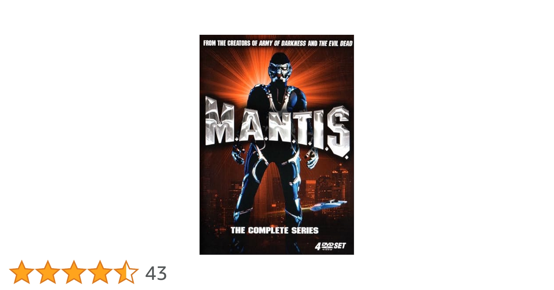 その他 M.A.N.T.I.S: Complete Series [DVD] M.A.N.T.I.S. The Complete Series Mantis DVD 2009 RARE w/Carl