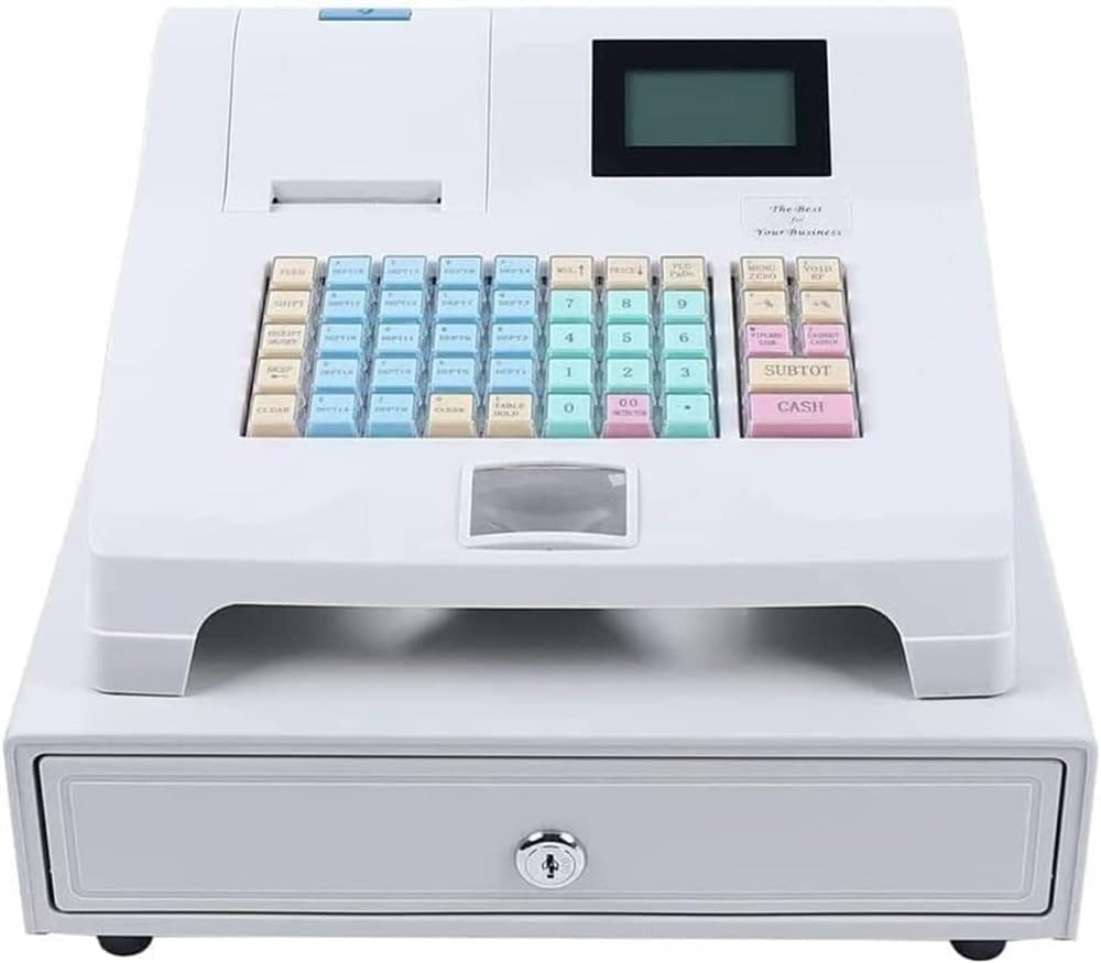 Caisse enregistreuse électronique multifonctionnelle, système de Point de Vente avec 48 Touches, 8 écrans LED numériques, système de Point de Vente au détail et tiroir-Caisse