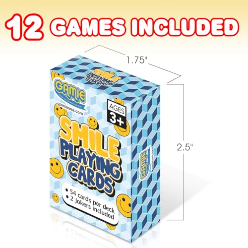 Baraja de Naipes Mini Smile Póker 2.5 pulgadas Azul miniatura 2