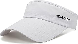 TRADERPLUS Sports Sun Visors Adjustable Empty Top Baseball Cap Breathable Quick Dry Golf Visor with UV Protection for Men ...