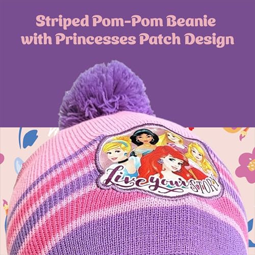 Disney Girls Princess Winter Hat, Scarf & Mittens Set For Toddler Ages 2-4 Or Hat, Scarves & Kids Gloves Sets For Ages 4-73